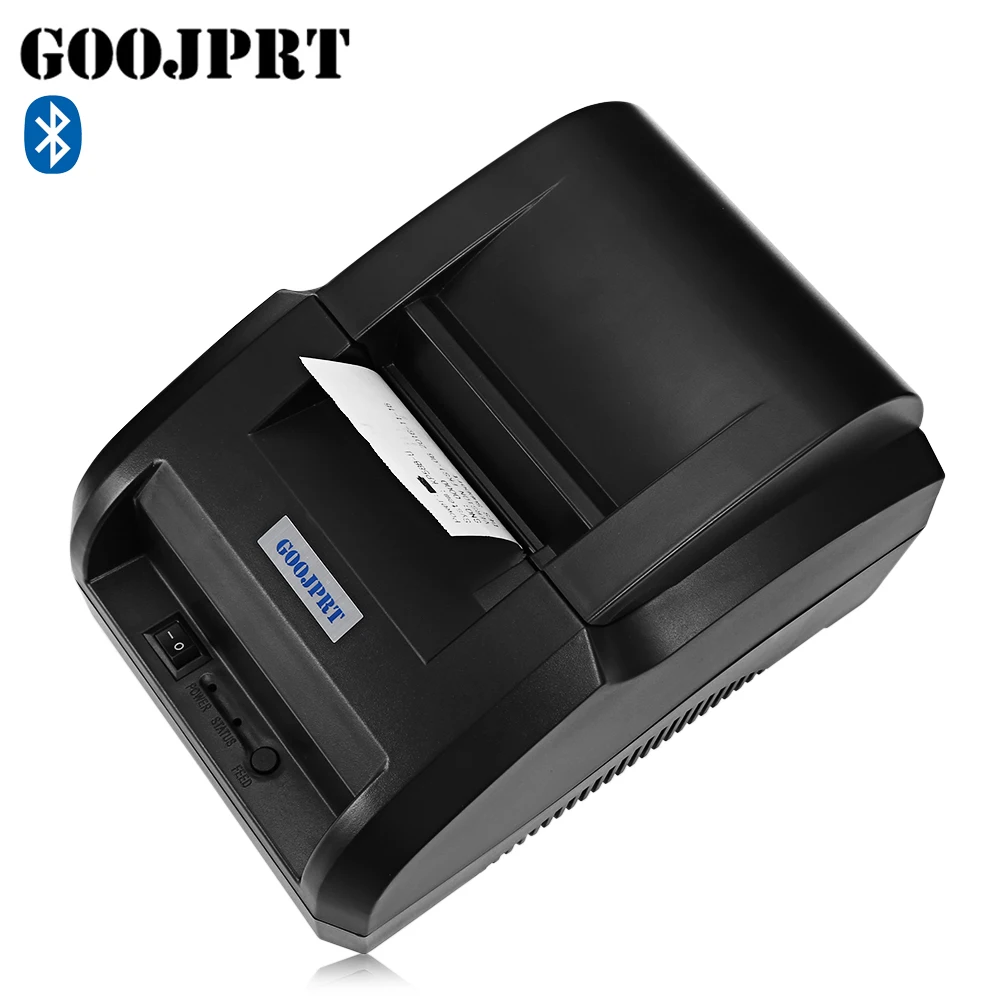 

GOOJPRT JP58H 58mm Wireless Thermal Printer Bluetooth Receipt Printing Machine 90mm/s with USB Port for Android iOS