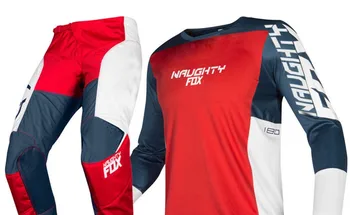 

2019 NAUGHTY FOX MX 180 Prizm Navy Red Jersey Pants Motocross Gear Set Racing Dirt Set Motocross Protective Pad