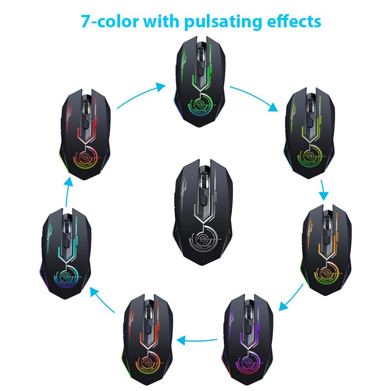 Мышь UHURU светодиодный вая беспроводная 2 4 ГГц 5 кнопок 10000 DPI|gaming mouse|wireless gaming