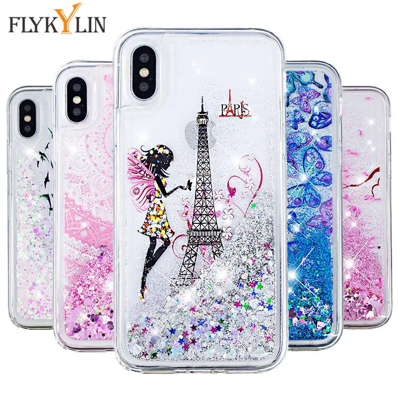 

XS MAX Case on for iPhone Xs max XR X Cover for iPhone 6 6s 5s SE 7 8 Plus Fundas Silicone Butterfly Liquid Dynamic Phone Cases