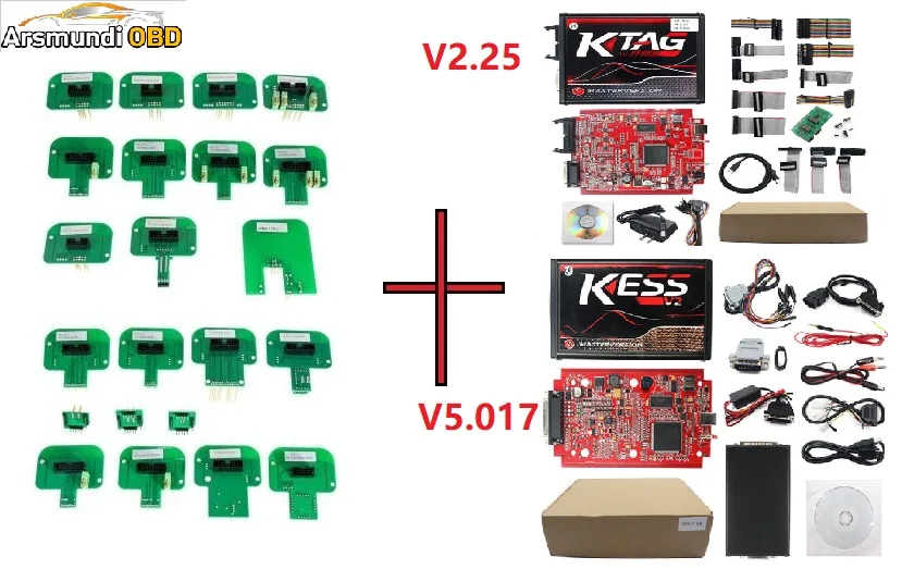 Онлайн Red EU KESS V2 5 017 V2.47 Ktag V7.020 OBD2 менеджер Тюнинг Комплект V5.017 светодиодный K-tag V2.25