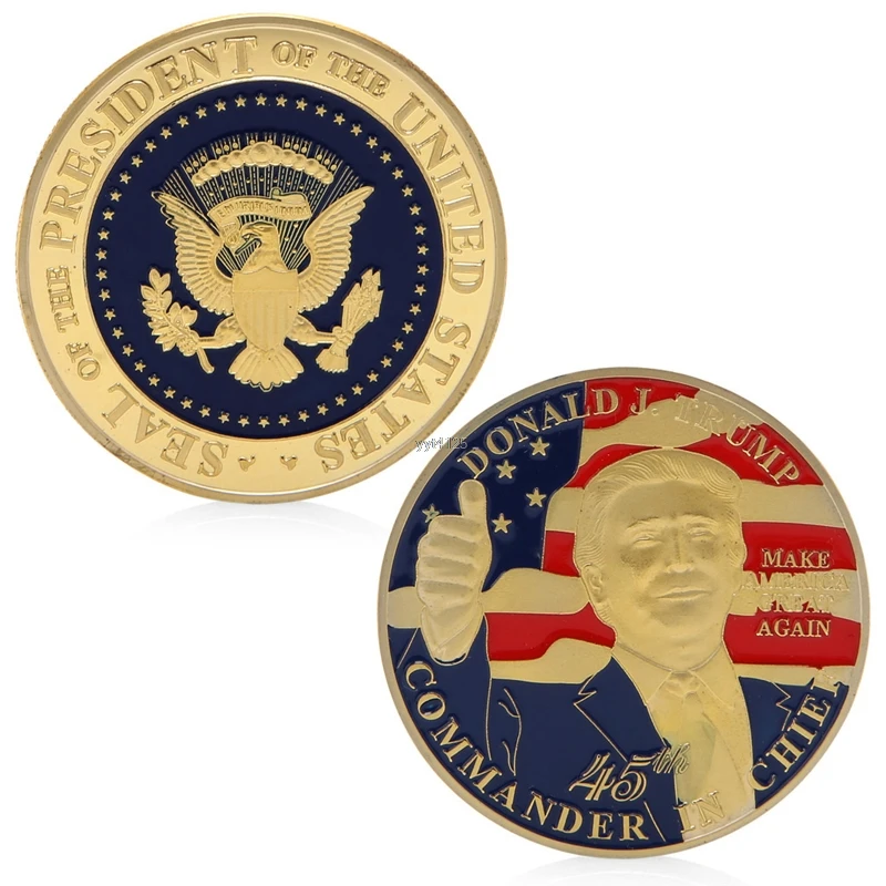 

Donald Trump Commemorative Challenge Coin 45th President The United States Gift