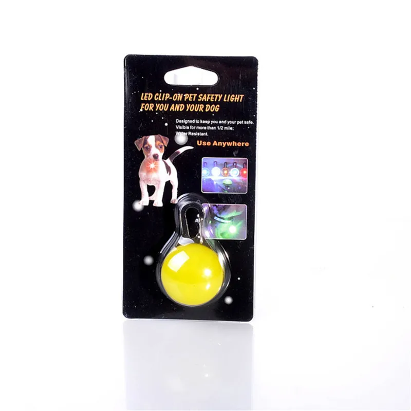 Yellow New Pet Toy LED Flashing Glow Collars LED Light Luminous Collars Pet Supplies Collar Pet Dog Cats Identity Pet Accessories - Цвет: Yellow