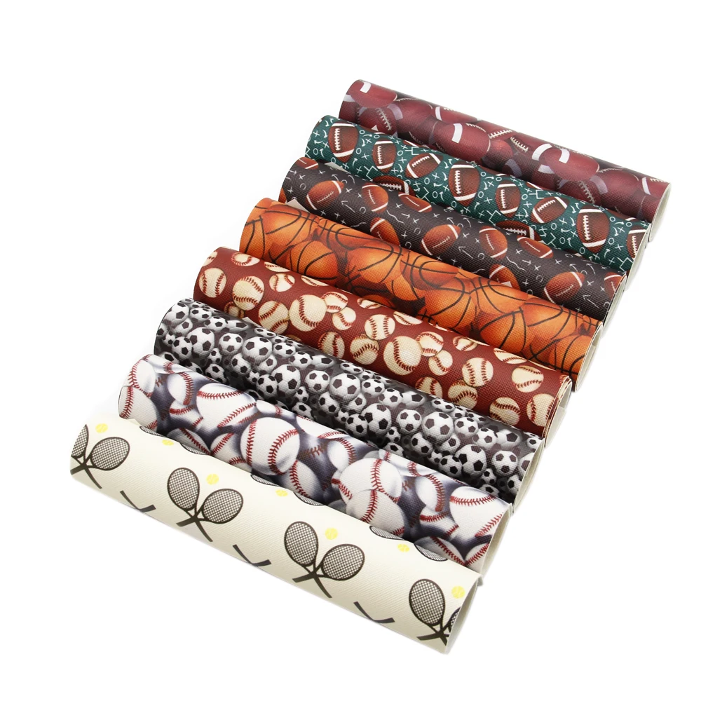 

8pcs/set 20*34cm Sports Series Faux Artificial Synthetic Leather Set ,DIY handmade materials for bag pencil case ,1Yc5689