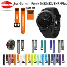 26 22 20 мм ремешок для часов Garmin Fenix 5X5 5S 3 3HR D2 S60 gps часы Quick Release силиконовый Easyfit ремешок на запястье