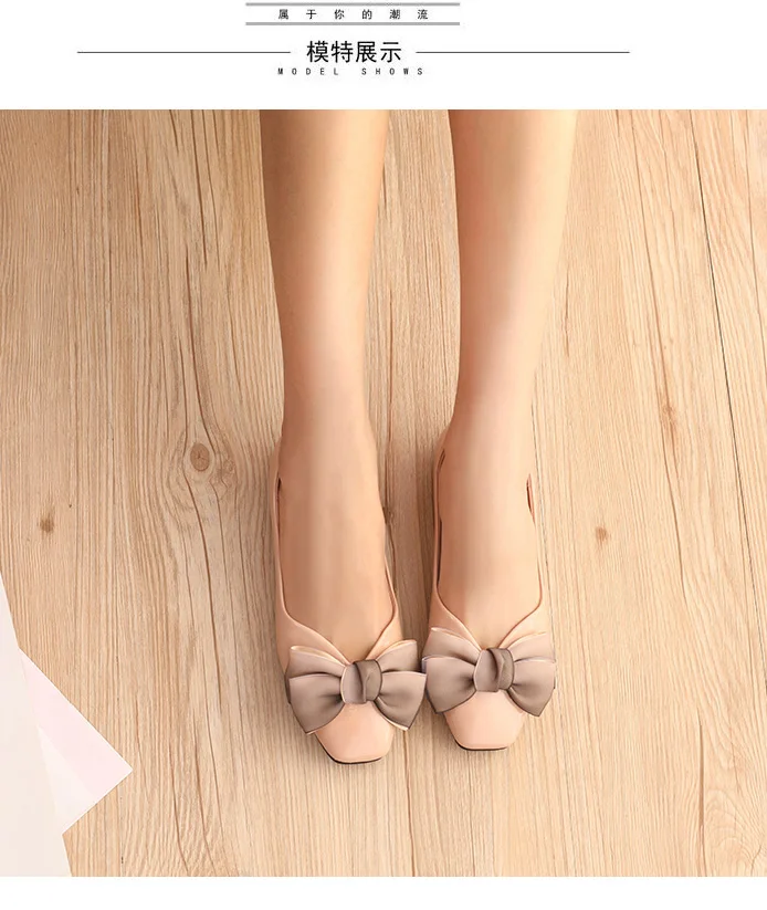 new spring wild set flat flat female bow single shoes