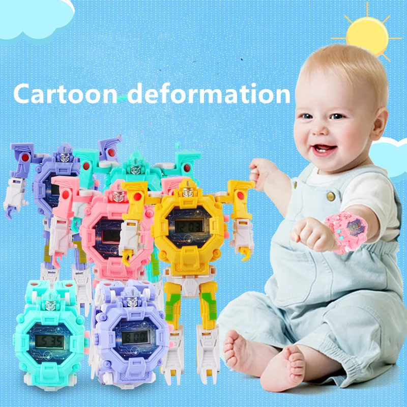 

3 in 1 Boys Watch Toy Deformation Robot Projection Deformable Children's Cartoon Toy Birthday Gift Fun Kids Toys