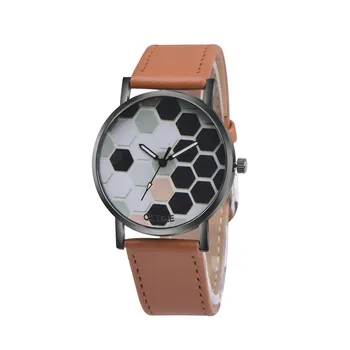 

2017 Retro Geometry Design Leather Band Analog Alloy Quartz Wrist Watch dropshiping Y7829