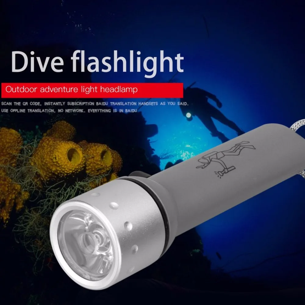 Многоцветный наружный водонепроницаемый подводный герметичный изолированный фонарик 3W дальностью 200 м фонарь для самозащиты фонарик для дайвинга