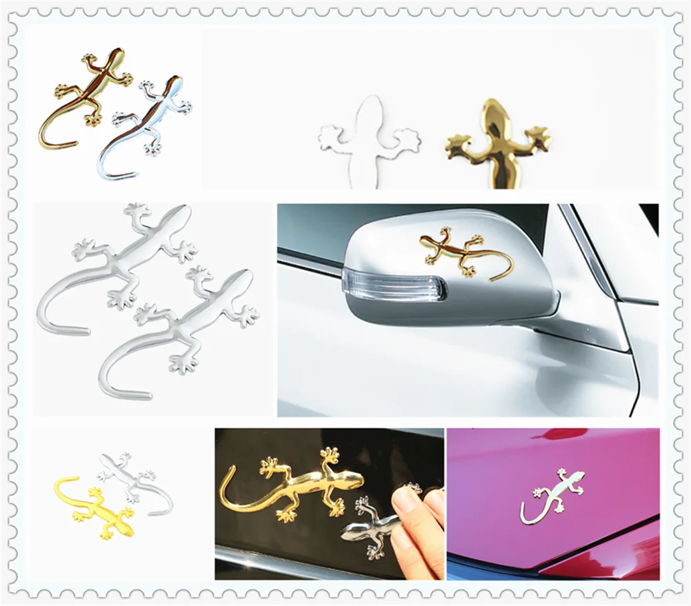 

Car Accessories Personality Sticker 3D Lizard Gecko Badge for Kia Forte Ceed Stonic Stinger Rio Picanto Niro