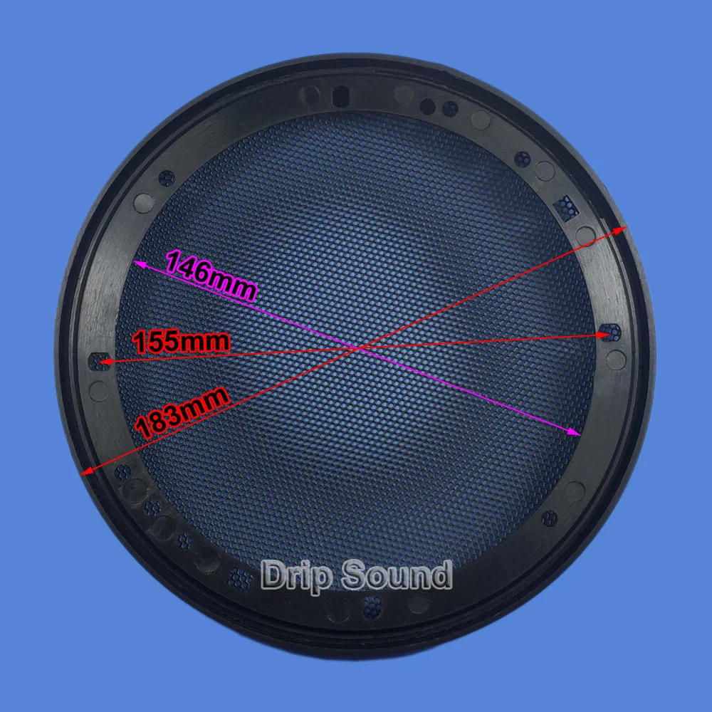 Для 6," дюймовый автомобильный аудио динамик преобразования чистая крышка сабвуфера декоративная металлическая позолоченная цепь решетка сетки 183 мм# черный