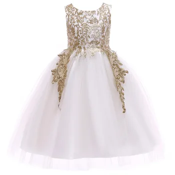 

D0047 European and American New Fashion 2019 Clothing Spring and Autumn&summer Girls' Dress Lace Girl's Princess Dress