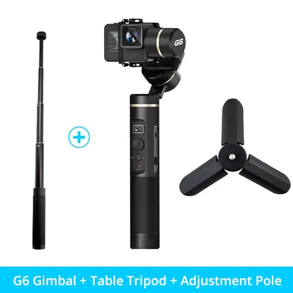 Feiyu G6 gimbal Водонепроницаемый bluetooth Экшн-камера Gimbal для Gopro Hero6/5 RX0 Xiao Yi DJI OSMO Экшн-камера - Цвет: G6AddPoleTripod