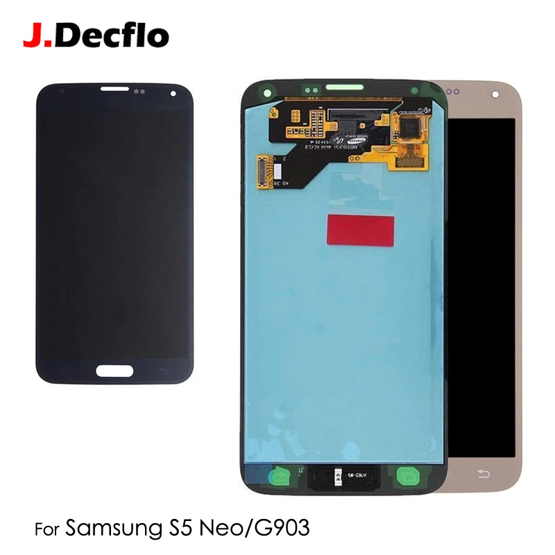 

Orig AMOLED OLED For Samsung Galaxy G903 S5 Neo G903F LCD Display Touch Screen Digitizer Assembly Replacement Black Gold