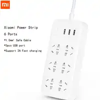 オリジナル Xiaomi Mi 3 6 ポート USB 高速充電 2.1A Usb ストリップ電源プラグ充電器ソケット米国英国 EU au 電話