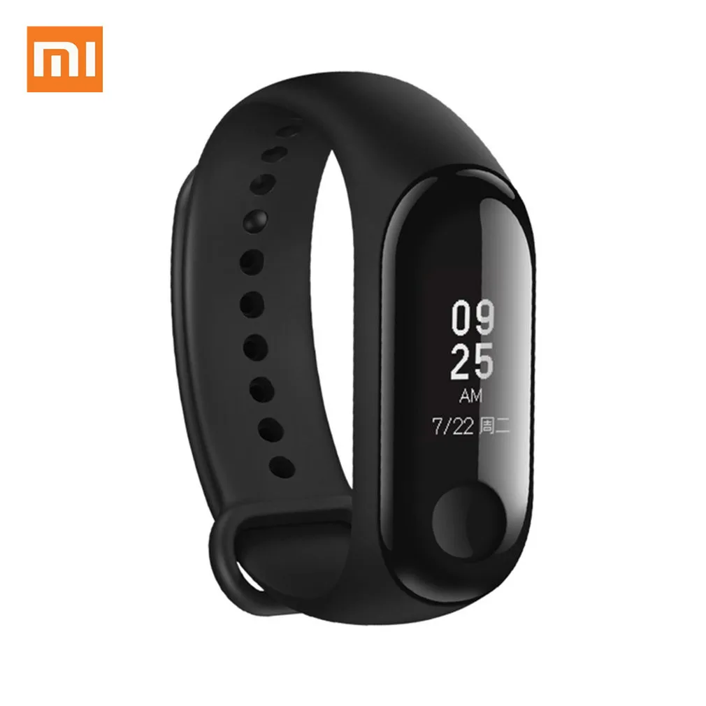 Xiaomi mi 3 Смарт-Браслет фитнес-браслет mi Band 3 большой сенсорный экран OLED сообщение время сердечного ритма Smartband