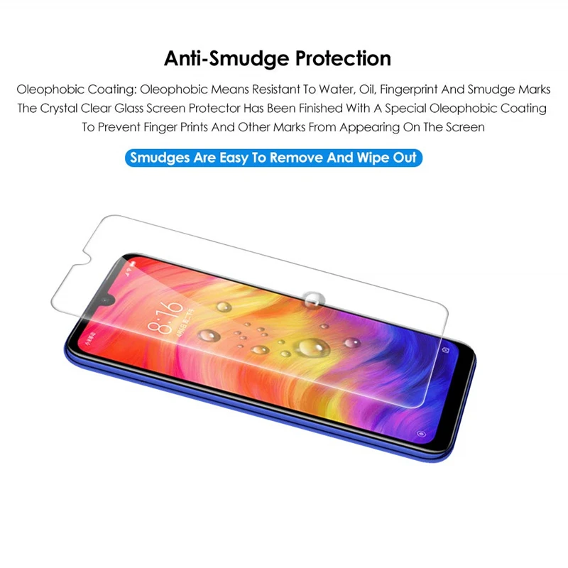 Прозрачный стеклянный чехол для Xiao mi Red mi Note 7, защитная крышка для экрана Xao mi xiomi Red mi Note7, защитный чехол, аксессуары