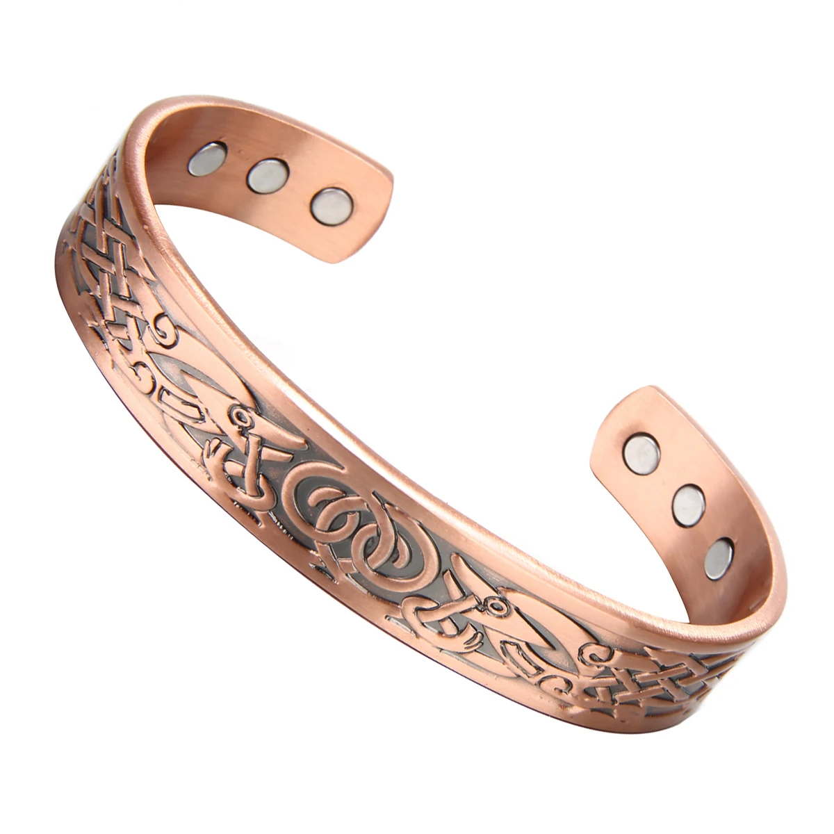 1pc Pure Solid Copper Magnetic Bracelet Pain Relief Arthritis Therapy Health Care For Women Power Therapy Magnets Sleeping