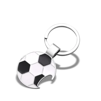 

100pcs/lot custom keychain metal soccer football basketball key ring custom logo bottle opener souvenir bag charm CS-KR-M01