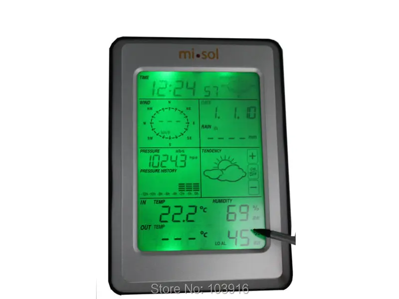  Pro Wireless Weather Station w/ PC interface Touch Panel w/ Solar sensor
