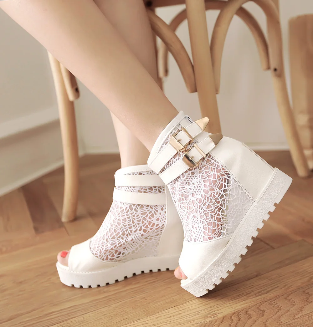 summer wedge booties