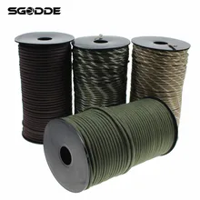 100 м Тактический Паракорд 9 Strand Core парашютный Тросс веревка открытый экстренный для выживания в походе инструмент скалолазание спасательные канаты