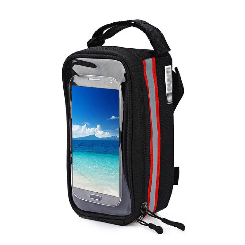 Bicycle Phone Bag Case Touch Screen Waterproof Bike Frame Front Tube Storage Bag Pouch Case for iPhone Samsung 3.5-6 inch Phones (21)