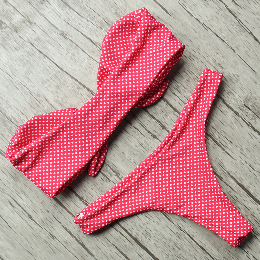 Solid Bandeau Bikini Set 2018 Sexy Swimsuit Women Bikini Brazilian Thong Swimwear Female Halter top Bathing Suit Swimming Wear Solid Bandeau Bikini Set 2018 Sexy Swimsuit Women Bikini Brazilian Thong Swimwear Female Halter top Bathing Suit Swimming Wear