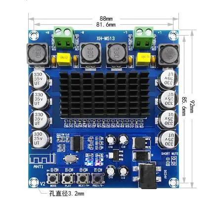 TDA7498 100 Вт X2 Bluetooth аудио приемник Цифровой усилитель доска аудио усилители доска