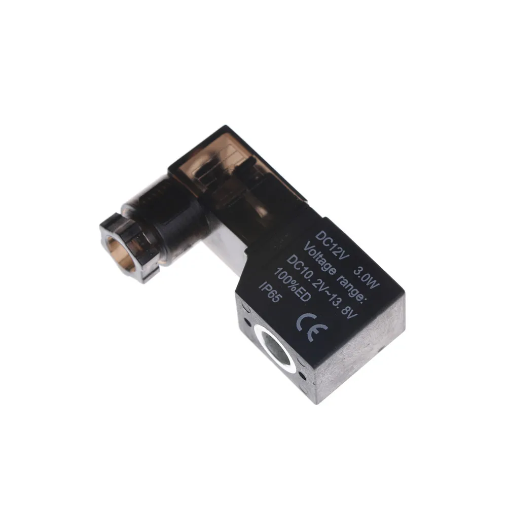 Новая пластиковая катушка соленоидного клапана 12 В постоянного тока 2 порта 2Pos 1/4