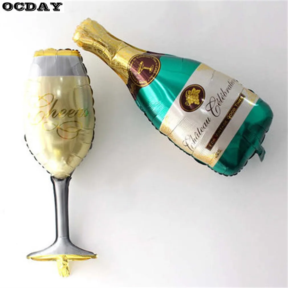 

Aluminium Foil Balloons Champagne Cup&Beer Shape Balloons Birthday Wedding Decora Party Balloon Inflatable Toys New Year Supply
