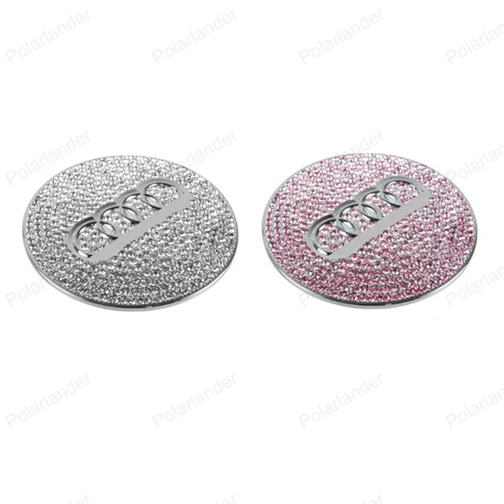 For A udi A3 A5 A1 A6L Q3 Q5 white pink steeing wheel Trim Cover Logo