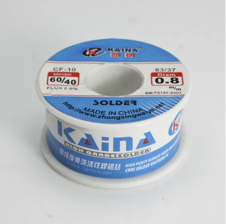 

Tin Lead Solder Wire 100g 0.5/0.6/0.8/1.0/1.5/2.0mm CF-10 60/40 Rosin Core Tin Lead Soldering Welding Wire 2.0% Flux Reel Tube