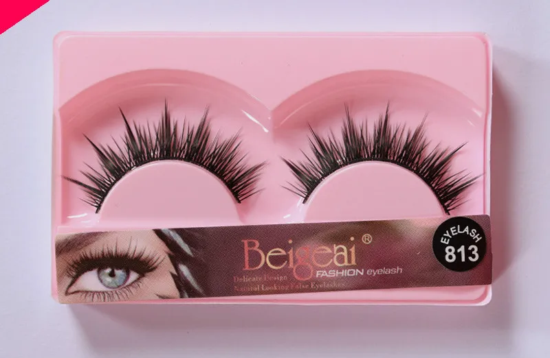 

10Pairs Multipack 3D Soft Hair False Eyelashes Handmade Wispy Fluffy Long Lashes Natural Eye Makeup Tools Faux Eye Lashes 813