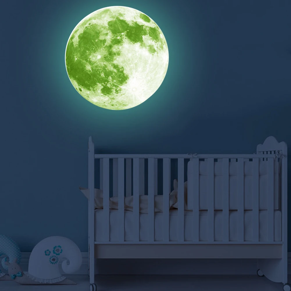 Светящиеся наклейки на стену в виде Луны и земли 20 см 30 см|3d wall stickers|wall stickerwall art