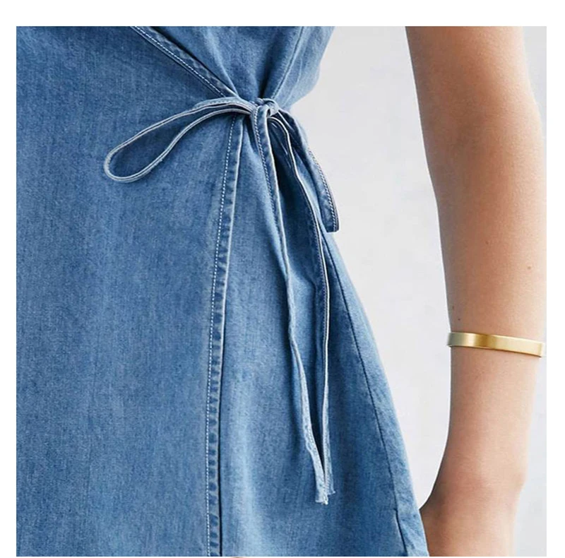 2018 Fashion Slim Sweet Jeans Dress Women Fashion Suspender Jean Dresses Sundress Denim Sexy Off Shoulder Jean Dress D8B95 (1)