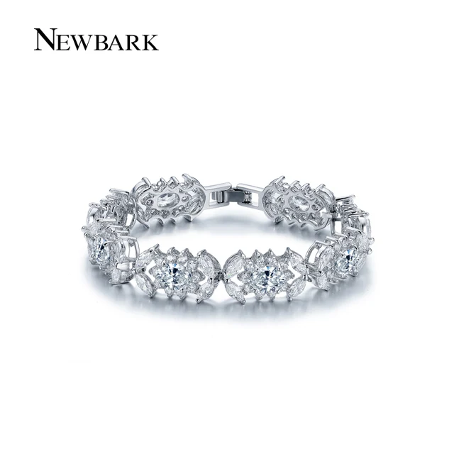 Us 15 65 Newbark 8pcs Ice Flower Bracelet White Gold Plated Bracelets Bangles Round Cubic Zirconia Jewelry Bijoux Christmas Gifts In Strand Us 15 65 Newbark 8pcs Ice Flower Bracelet White Gold Plated Bracelets Bangles Round Cubic Zirconia Jewelry Bijoux Christmas Gifts In Strand
