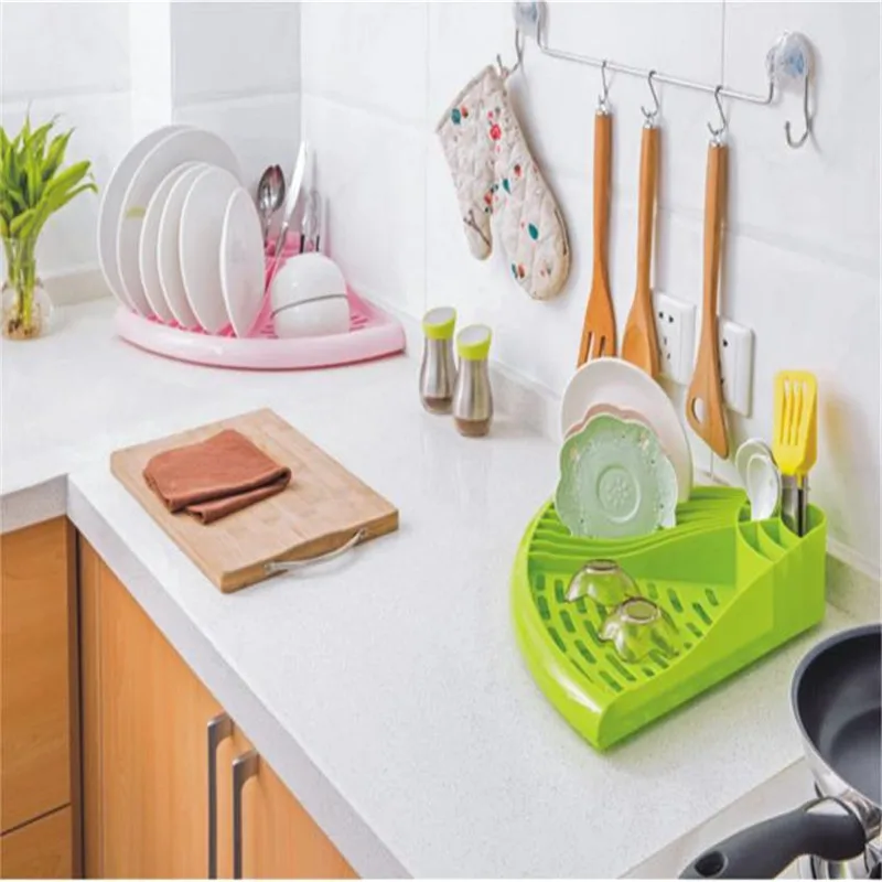 1 Pcs Creative Triangular Drain Rack Great Kitchen Tableware Tea Set Bowl Receiver Storage Stacks