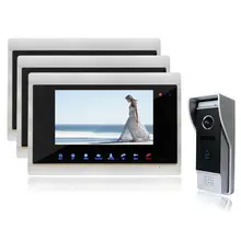 Homefong 7Inch TFT Touch Screen Color Video Door Phone Night Vision Intercom System IR sensor Color Screen Record Video Doorbell