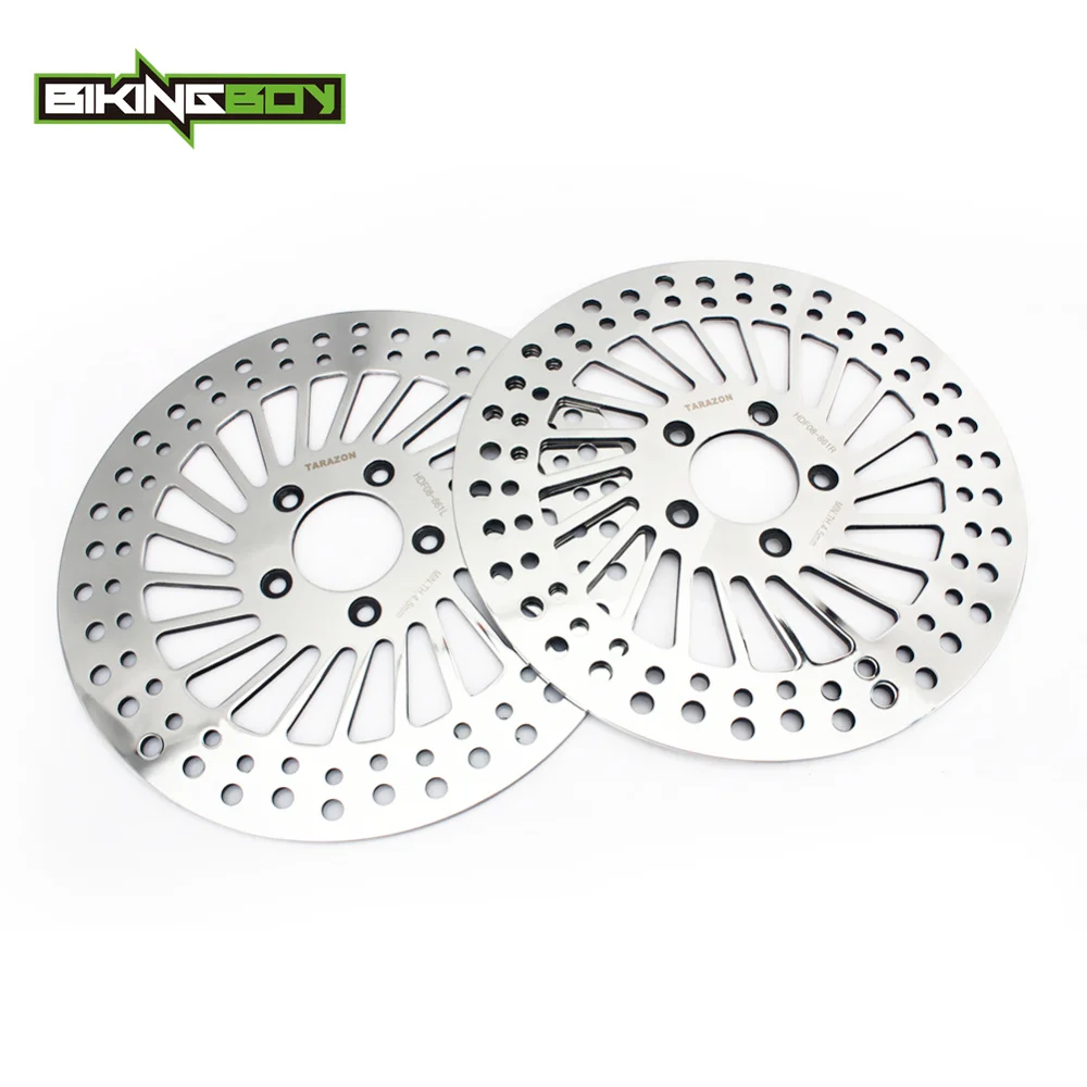 BIKINGBOY For Harley Dyan 1690 FLHR FLTR FLTRC FLHRC FLTRX Touring FLHX FLHT FLHTC FLHTCU Front Brake Discs Disks Rotors | Автомобили и