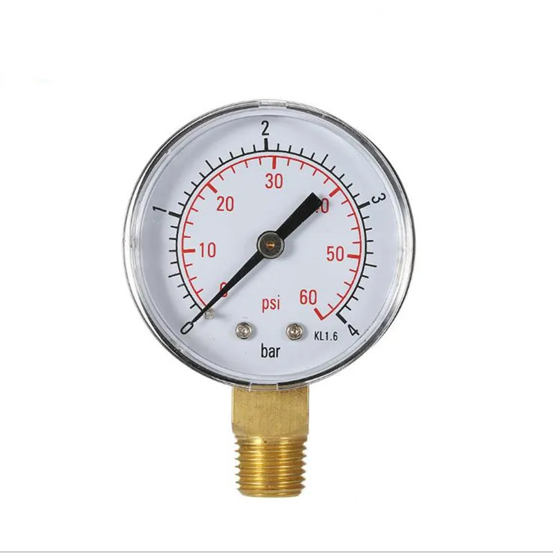 Манометр воздушный Bar 1/4 NPT Thread 0 60 PSI 4 манометр с двойной шкалой для воздушного