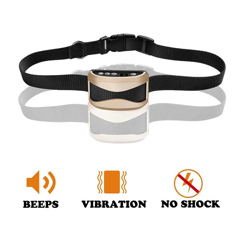 No Electric Shock Dog Training Collar Anti Bark for Small Medium Large Dogs Stop Barking By Vibration and Sound Stimuli | Дом и сад