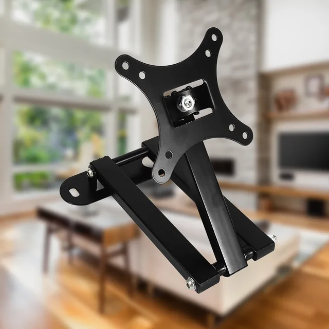 Universal 10-26 LCD LED TV PC Monitor Wall Mount Bracket Corner Tilt Swivel Holder VESA 75 100 Tilt Swive Black Free Shipping