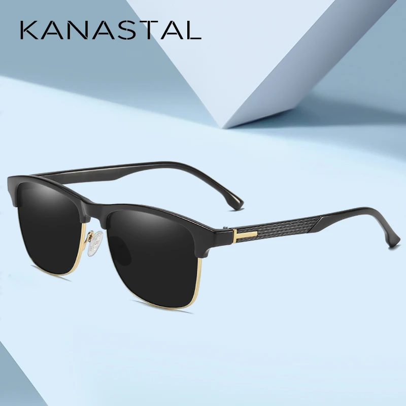 KANASTAL Ретро поляризационные солнцезащитные очки классические маленькие рамки солнцезащитные мужские Солнцезащитные очки женские Модные оттенки Oculos De Sol 201960