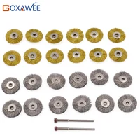 GOXAWEE 10 шт. Unmounted латунная проволочная щетка колеса мини полировальная щетка для Dremel инструменты аксессуары абразивные щетки Инструменты - изображение