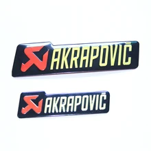 5Pcs a pack AKRAPOVIC Brand motorcycle exhaust pipe Aluminum standard stickers akrapovic exhaust pipe sticker free shipping