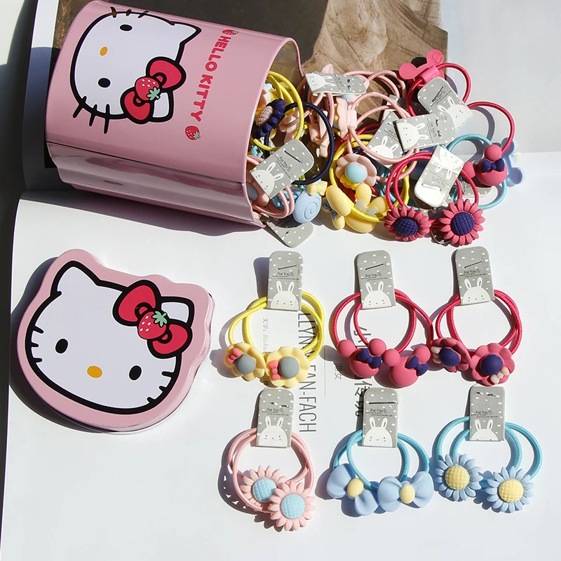 spesifikasi 40 PCS Banyak Kucing Kotak Dikemas Fashion Gadis Lucu Kartun Elastis Rambut Band Karet Gelang Scrunchies Karet untuk Rambut Anak anak Rambut aksesoris