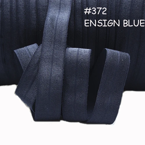 

Free shipping #372 ensign blue soft and stretchy fold over elastic, 5/8" elastic ribbon fold over elastic