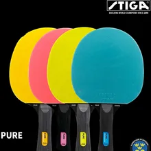 Stiga чистый цвет настольный теннис ракетки двойной прыщи в резиновой пинг ракетки для понга