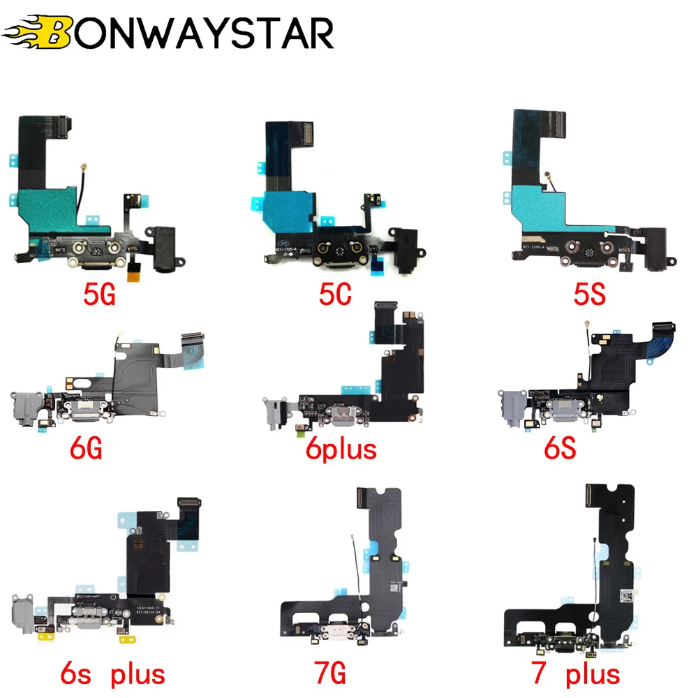 

Original White Charging Flex Cable For iP 4 4s 5c 5 5s se 6 6s 6sp 6p USB Charger Port Dock Connector With Flex Cable